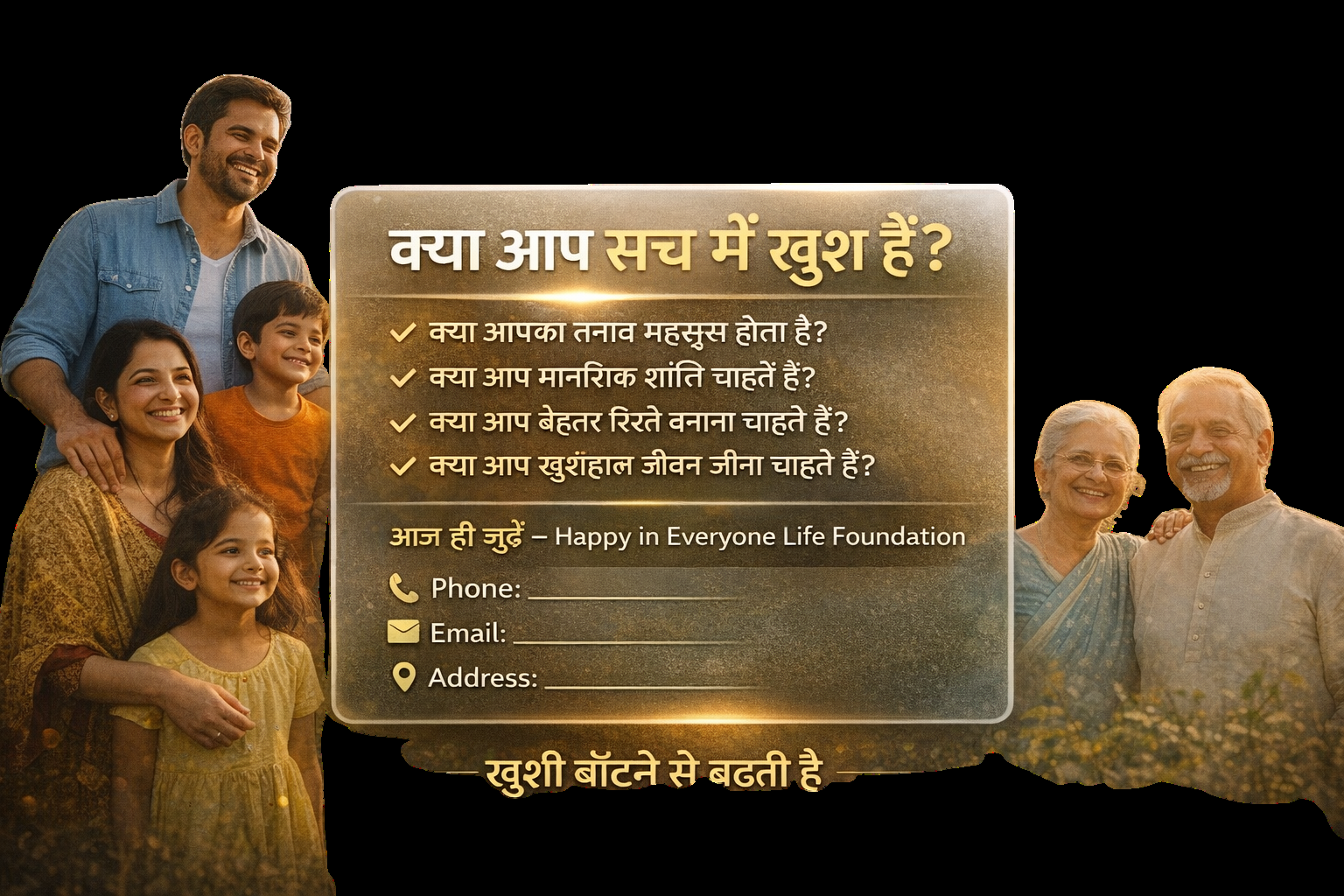 क्या आप सच में खुश हैं — Happy in Everyone Life Foundation